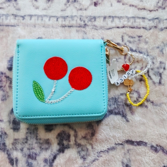 Claire's | Embellished Cherries Wristlet Wallet - NEW - Picture 1 of 5